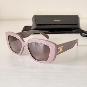 New! Celine Mauve Triomphe Sunglasses CL40216U 45F, Authentic